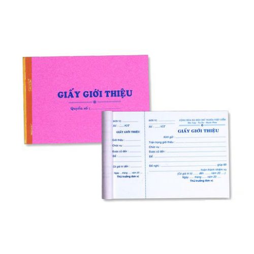 Giấy giới thiệu dày