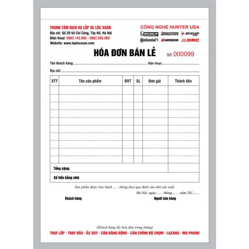 Hóa đơn bán lẻ